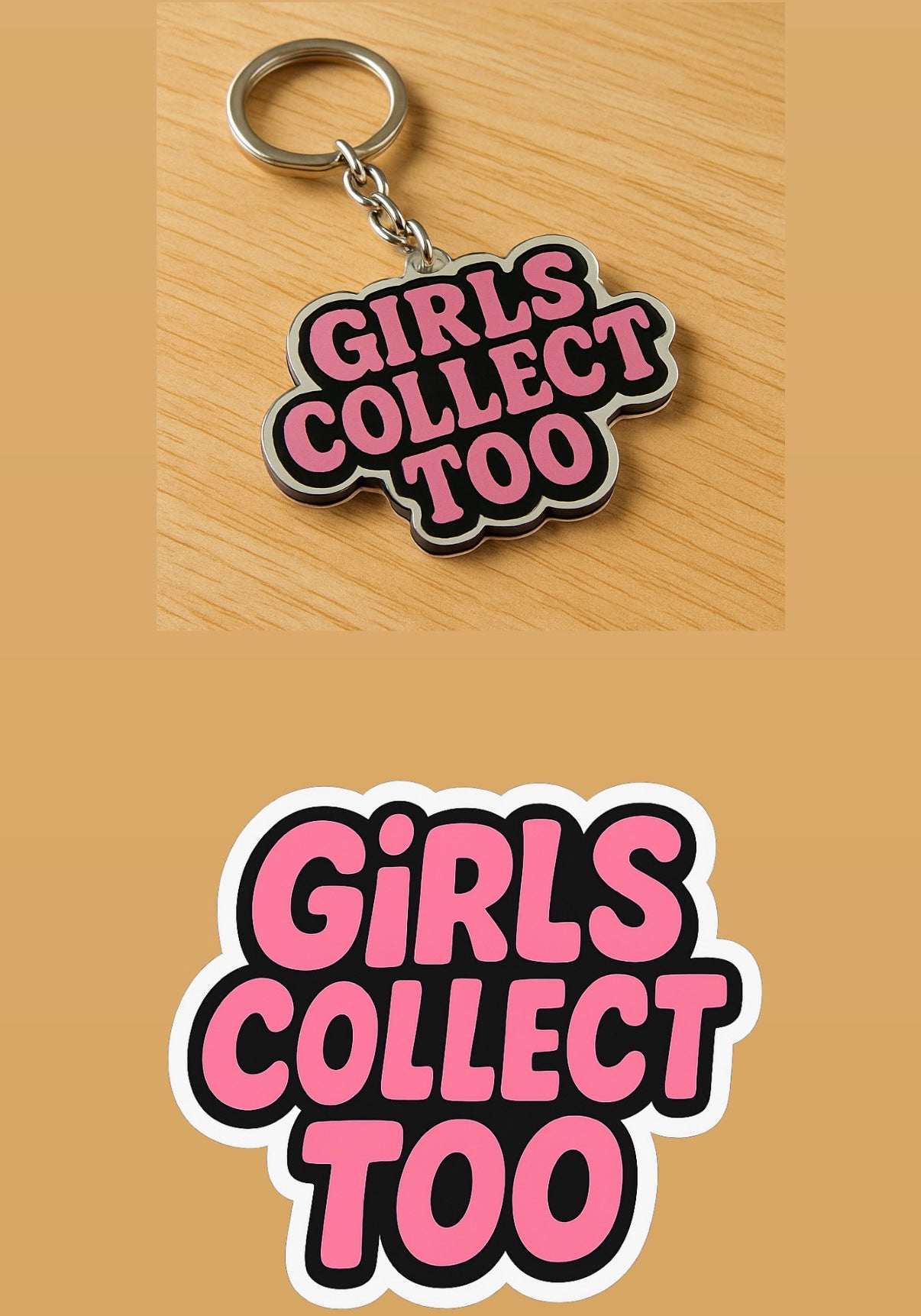 Girls Collect Too Bundle - 1 Sticker + 1 Keychain