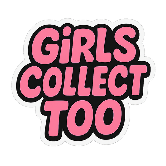 Girls Collect Too Sticker - Pink